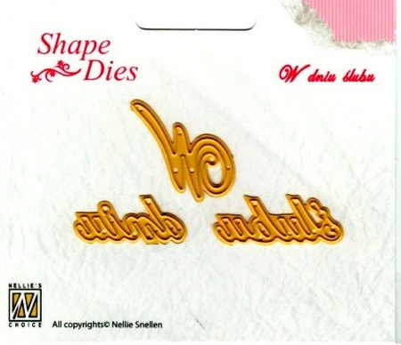 Wykrojnik napis W DNIU ŚLUBU Nellie`s Choice